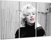 Peinture sur verre Marilyn Monroe | Noir, blanc, rouge | 120x80cm 3 Liège | Tirage photo sur verre |  F006869