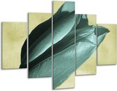 Peinture sur verre tulipe | Bleu, noir, vert | 100x70cm 5Liège | Tirage photo sur verre |  F003759