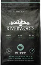 Riverwood Puppy - Ultra Premium Hondenvoer - Graanvrij Puppyvoer - 12Kg - Kalkoen - Hypoallergeen