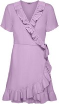 Onlalma Life Poly S/s Wrap Dress Sol Wvn 15222545 Orchid Bloom