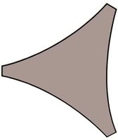 Compleet pakket: Schaduwdoek driehoek 3,6x3,6x3,6m Taupe met Waterafstootmiddel en RVS bevestigingsset