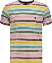 Tee Crew Stripe Print Tw11512 Blanc De Blanc 109