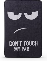 Apple iPad Mini 5 7.9 (2019) Hoes - Mobigear - Tri-Fold Serie - Kunstlederen Bookcase - Do Not Touch - Hoes Geschikt Voor Apple iPad Mini 5 7.9 (2019)