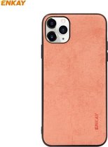 Voor iPhone 11 Pro ENKAY ENK-PC029 Business Series Fabric Texture PU-leer + TPU Soft Slim Case Cover (oranje)