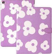 Bloemenpatroon Horizontale Flip Leren Case met Houder & Slaap- / Wekfunctie Voor iPad 10.2 & 10.2 (2020) (Paars)