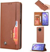 Voor Xiaomi Mi 10T Lite Kneed Huidtextuur Horizontale Flip Leren Case met Fotolijst & Houder & Kaartsleuven & Portemonnee (Bruin)