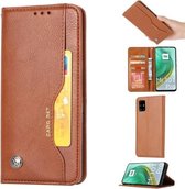 Voor Xiaomi Mi 10T / Mi 10T Pro Kneed Huidtextuur Horizontale Flip Leren Case met Fotolijst & Houder & Kaartsleuven & Portemonnee (Bruin)