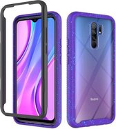 Voor Xiaomi Redmi 9 schokbestendige sterrenhemel PC + TPU beschermhoes (paars)