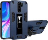 Voor Xiaomi Redmi Note 8 Pro 2 in 1 PC + TPU schokbestendige beschermhoes met onzichtbare houder (koningsblauw)