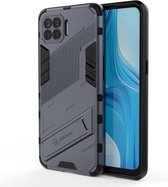 Voor OPPO F17 Pro Punk Armor 2 in 1 PC + TPU schokbestendig hoesje met onzichtbare houder (grijs)
