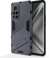 For Honor V40 Punk Armor 2 in 1 PC + TPU schokbestendig hoesje met onzichtbare houder (grijs)