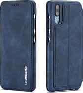 Voor Huawei P20 Pro Hon Ancient Series lederen tas met kaartsleuven & houder & portemonnee (blauw)