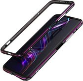 Voor Huawei Honor V30 Aluminium schokbestendig beschermend bumperframe (zwart paars)