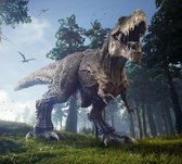Dinosaurus T- Rex screamer massive attack, sur fotobehang (250 x 260 cm op rol)