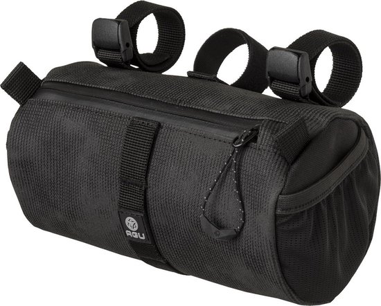 AGU Bikepacking Roll Bag Stuurtas Venture - Zwart Reflecterend - 1,5 L - Waterafstotend, Reflecterend, Eenvoudige Montage, 100% Gerecycled Polyester
