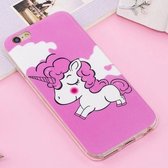 Voor iPhone 6 & 6s Noctilucent IMD Horse Pattern Soft TPU Back Case Protector Cover