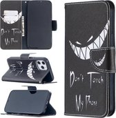 Voor iPhone 12 Pro Max Gekleurd tekeningpatroon Horizontaal leren flip-hoesje met houder & kaartsleuven & portemonnee (grijns)