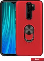 Voor Oppo A9 (2020) 360 roterende multifunctionele stent pc + TPU-hoes met magnetische onzichtbare houder (rood)