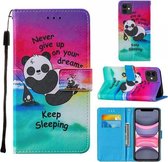 Voor iPhone 11 Cross Texture Painting Pattern Horizontale Flip Leren Case met Houder & Kaartsleuven & Portemonnee & Lanyard (Slapende Baby)