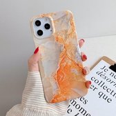 Voor iPhone 12/12 Pro Marble Pattern Soft TPU beschermhoes (oranje marmer)