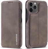 Voor iPhone 12 mini LC.IMEEKE Hon Ancient Series horizontale flip lederen tas met houder en kaartsleuf (koffie)