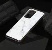 Voor Galaxy S20 Ultra Marble Pattern Soft TPU beschermhoes (wit)