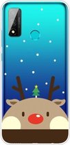 Voor Huawei P Smart 2020 Christmas Series Transparante TPU beschermhoes (Fat Deer)