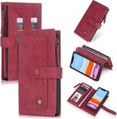 Voor iPhone 11 POLA multifunctionele mode magnetische horizontale flip lederen tas met kaartsleuven & portemonnee & fotolijst & houder (rood)