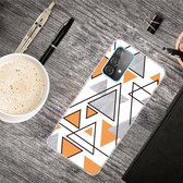 Voor Samsung Galaxy A52 5G driehoekig marmeren patroon TPU beschermhoes (SJ-12)