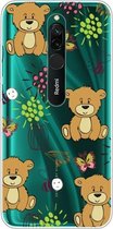 Voor Xiaomi Redmi 8 Lucency Painted TPU beschermhoes (bruine beer)