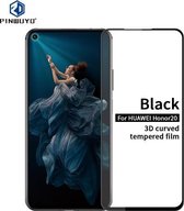 PINWUYO 9H 3D Curved Tempered Glass Film voor Huawei Honor 20 (zwart)