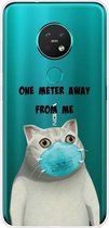 Voor Nokia 6.2 / 7.2 gekleurd tekeningpatroon zeer transparant TPU beschermhoes (maskerkat)