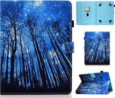 Voor 8.0 inch Tablet PC Gekleurde tekening Stiksels Horizontale flip lederen tas met houder en kaartsleuven (bos)