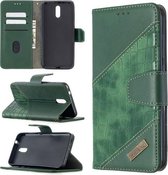 Voor Nokia 2.3 Bijpassende kleur Krokodiltextuur Horizontale flip PU lederen tas met portemonnee & houder & kaartsleuven (groen)