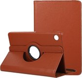 Voor Huawei MatePad T8 / C3 8 inch Litchi Textuur Horizontale Flip 360 Graden Rotatie Lederen Case met Houder (Bruin)
