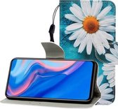 Voor Huawei P Smart Z / Y9 Prime (2019) Gekleurde Tekening Horizontale Flip Leren Case met Houder & Card Slot & Portemonnee (Chrysanthemum)