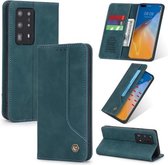 Voor Huawei P40 Pro + POLA 008 Serie Retro Klassieke Magnetische Horizontale Flip Leren Case met Houder & Kaartsleuven (Blauw)