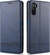 Voor Huawei Maimang 9 AZNS Magnetische Kalf Textuur Horizontale Flip Leren Case met Kaartsleuven & Houder & Portemonnee (Donkerblauw)