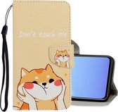 Voor Vivo V19 3D Gekleurde Tekening Horizontale Flip PU Lederen Case met Houder & Kaartsleuven & Portemonnee (Shiba Inu)