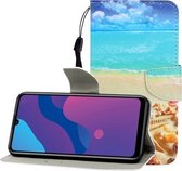 Voor Huawei Enjoy 10S Gekleurde Tekening Horizontale Flip Leren Case met Houder & Kaartsleuf & Portemonnee (Pentagram)