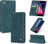 Voor iPhone 8 Plus / 7 Plus / 6 Plus POLA 008-serie Retro magnetische horizontale flip lederen tas met houder en kaartsleuven (blauw)