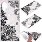 Cartoon patroon goudfolie stijl Dropping Glue TPU zachte beschermhoes voor Galaxy Note 10 Pro (zwart kant)