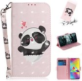 3D Schilderen Patroon Gekleurde Tekening Horizontale Flip Leren Case met Houder & Kaartsleuven & Portemonnee Voor Galaxy M20 (Love Bear)