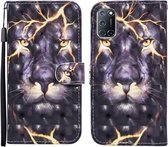 Voor OPPO A72 3D Geschilderd Patroon Horizontale Flip Leren Case met Houder & Portemonnee & Kaartsleuf & Lanyard (Thunder Lion)