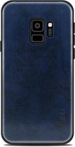 MOFI voor Galaxy S9 PC + TPU + PU lederen beschermhoes achterkant (blauw)