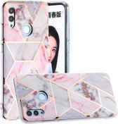 Voor Huawei Honor 10 Lite Hot Stamping Geometrische Marmer IMD Craft TPU Beschermhoes (Hexagon)