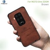 Voor Motorola One Zoom / One Pro PINWUYO Zun-serie PC + TPU + huid Waterdicht en anti-val All-inclusive beschermende schaal (bruin)