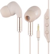 520 3,5 mm plug in-ear bedrade oortelefoon met draadbediening met siliconen oordopjes, kabellengte: 1,2 m (abrikoos)