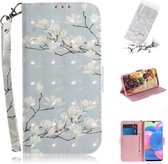 Voor Galaxy A50s 3D Gekleurde Tekening Horizontale Flip Leren Case met Houder & Kaartsleuf & Portemonnee & Lanyard (Magnolia)