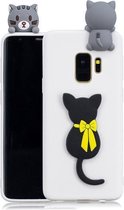 Voor Galaxy S9 3D Cartoon patroon schokbestendig TPU beschermhoes (kleine zwarte kat)